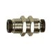 Rechte RIEGLER Rechte Schott-connector »click-clock«, M20x1,0, voor buitenslang Ø 12 mm, werkdruk max. 16 bar, messing vernikkeld