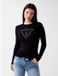 Katie Triangle Logo Pull Noir S Femme