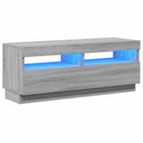 VidaXL Tv-meubel met led-verlichting 100x35x40 cm grijs sonoma eiken