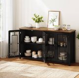 STILVORA Dressoir - Zwart - 160x40x86 Cm