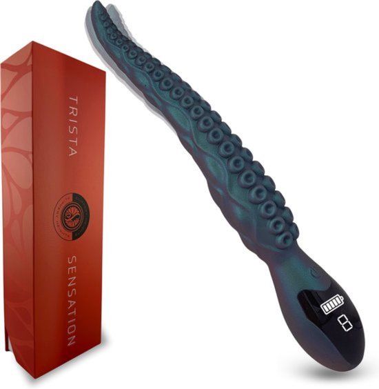 SlipperyHeights® Trista - Tentakel Vibrator - Holografisch Groen