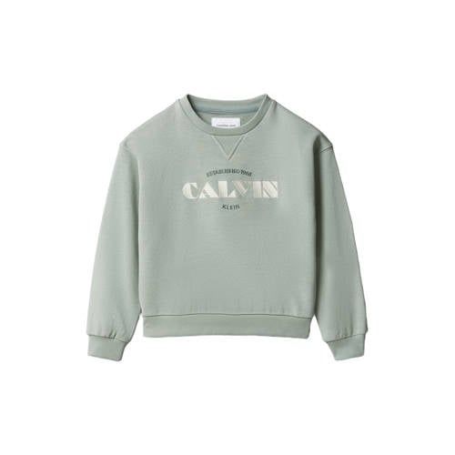Calvin Klein sweater met logo - lichtgroen