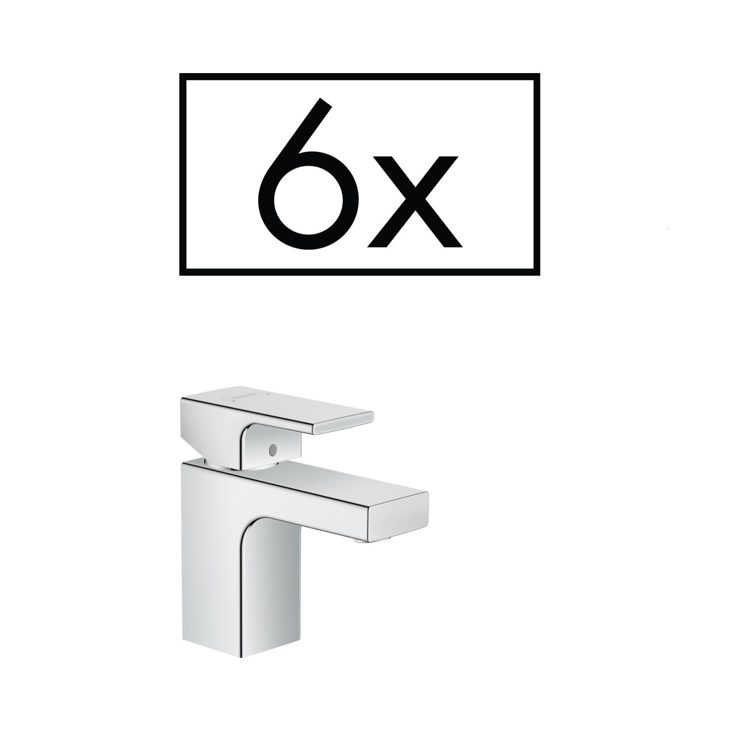 Hansgrohe Wastafelmengkraan hansgrohe vernis shape eengreeps 70 zinc met trekwaste 6 stuks chroom
