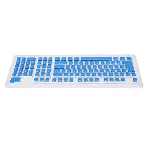 needlid Toetsenbordtoetsen, goed typgevoel FOS Step Keycap FOS Step voor 108 toetsenborden voor 87 toetsenborden(Blauw Wit)