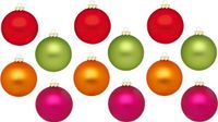 Inge-glas Inge Christmas Kerstballen - 12x st - gekleurd - 8 cm - glas - multicolor
