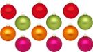 Inge-glas Inge Christmas Kerstballen - 12x st - gekleurd - 8 cm - glas - multicolor