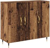 vidaXL Dressoir, gerecycled hout, 90 x 34 x 80 cm, houtvezel