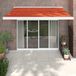 Maison Exclusive - Parasol rétractable, orange et marron, 3,5 x 2,5 m, tissu et aluminium