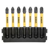 DeWalt, Bits, 7 Stuks 57mm Pozi Mix Staaf Flextorq (Kruis Pozidriv PZ)