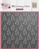 Nellie's Vaessen Creativ EF3D105 Embossingfolder Achtergrond Hart & Blad - 15x15cm