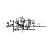 Handgeschilderd, decoratief metalen wandaccessoire, 113 x 7 x 44 cm | 100% metaal, 0,8 mm dik, uniek kunststuk voor woondecoratie, kleurvariaties kunnen occaur