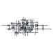 Handgeschilderd, decoratief metalen wandaccessoire, 113 x 7 x 44 cm | 100% metaal, 0,8 mm dik, uniek kunststuk voor woondecoratie, kleurvariaties kunnen occaur