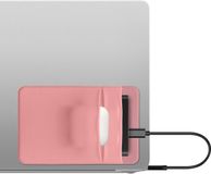 kwmobile elastische harde schijf hoes geschikt voor SanDisk Portable SSD, Samsung T7, Crucial X8, HDD - 13 x 8,3 cm - Met 2 opbergvakken - Externe SSD houder in oudroze