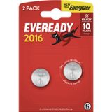Energizer Everyday CR2016 Lithium Knoopcel Batterijen - 2 Stuks