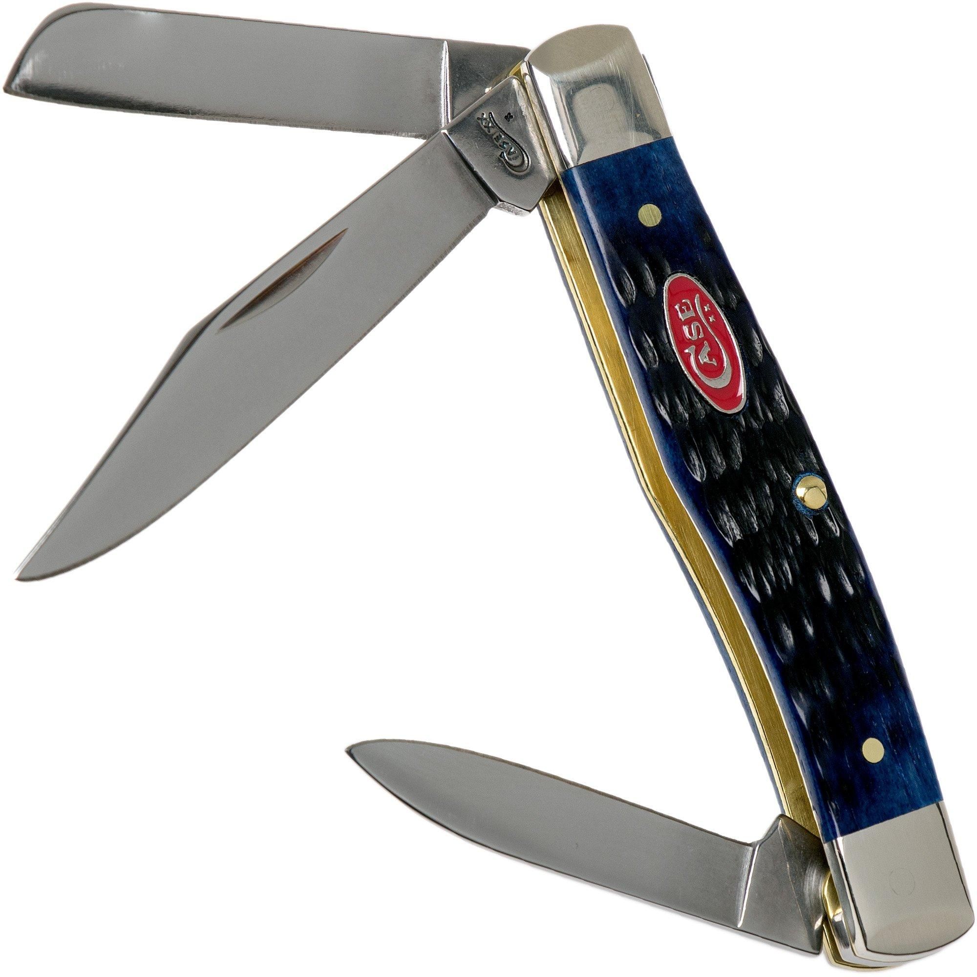 Case Knives Medium Stockman Navy Blue Bone 07049