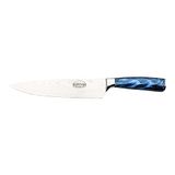 Rockingham Forge Sunrise Collection 8" koksmes, roestvrij staal met hars handvat, saffierblauw