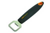 Fackelmann Flessenopener Soft 16 cm Grijs/Oranje/Zilver Roestvrij Staal