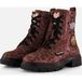 Muyters Rock Veterboots bordeaux Leopard Leer