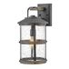 Hinkley LED Wand Buitenlamp Lakehouse | 1X E27 Max 60W | IP44 | Dimbaar | Aged Zinc with Driftwood Grey