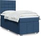 Maison Exclusive - Sommier à lattes de lit avec matelas bleu 90x200 cm tissu