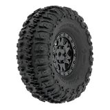 1/24 Proline 1/24 Trencher F/R 1.0 inch banden gemonteerd 7 mm zwarte impulsen (4): SCX24
