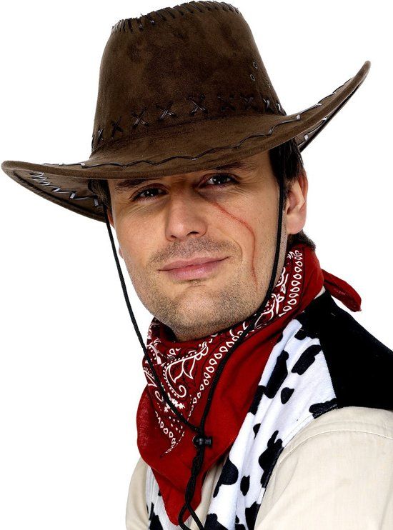 Smiffys Kastanjebruine cowboyhoed - Verkleedhoofddeksel - One size