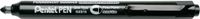 Pentel Viltstift NXS15 1mm Zwart | 12 stuks