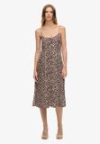 Superdry Cami midi-jurk met knoopsluiting en print - Dames - Jurken