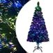 vidaXL Kunstkerstboom met standaard 120 cm glasvezel groen