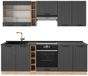 Vicco Fame-Line Unité de cuisine complète – 235 cm sans plan de travail Gris foncé