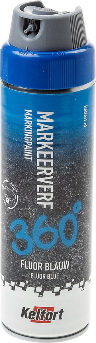 Kelfort Markeerverf spuitbus fluor blauw 500ml