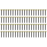 Cyclingcolors 100 stalen nagels met brede goudkleurige kop van messing voor bevestiging van foto's en afbeeldingen aan decoratieve muren, 2 x 25 mm