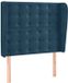 vidaXL Hoofdbord met randen 103x23x118/128 cm fluweel donkerblauw