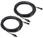 16,4ft 3-pins verlengkabeldraad - Set van 2 - 22AWG waterdichte IP67-connector met mannelijk - Zwart
