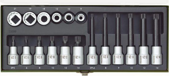 Proxxon Industrial 23 296 Dopsleutel-bitinzetset 1/2 (12.5 mm) 18-delig