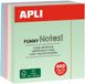 APLI Memoblok kubus 75 x 75 mm, geassorteerde pastelkleuren
