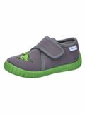LICO Huisschoenen 'Cookie Boy' donkergrijs / groen