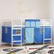 Maison Exclusive - Lit superposé pour enfants avec rideaux, blanc et bleu, 90 x 200 cm