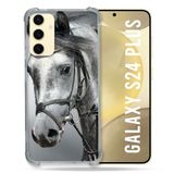 Cokitec Samsung Galaxy S24 Plus hoesje - Dier Paard Wit