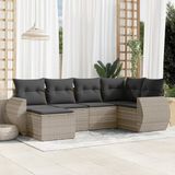 Maison Exclusive - Ensemble de jardin pour le jardin, composé de 6 pièces et coussins, en polyrotin gris clair