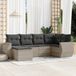 Maison Exclusive - Ensemble de jardin pour le jardin, composé de 6 pièces et coussins, en polyrotin gris clair