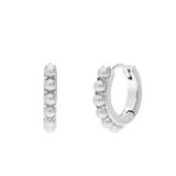 Lucardi Dames Stainless steel oorringen met parel voor dames