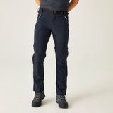 Regatta Xert III Waterafstotende Afritsbare Wandelbroek - Outdoorbroek - Mannen - Zwart - Marine Blauw