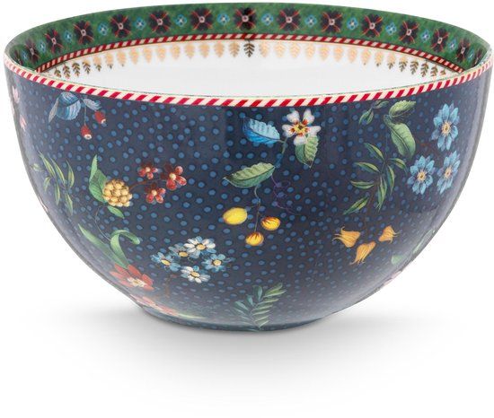 Pip Studio Berry Blues Kom 15cm - Donkerblauw Porselein