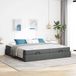 Maison Exclusive - Cadre de lit avec matelas, 2 pièces, gris foncé, revêtement en tissu