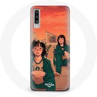 Maniacase Etui voor Samsung Galaxy A50 inktvis spel Kang Sae Byeok nummer 067 en Ji Yeong nummer 240