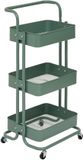 5Five Trolley - groen - 3 laags - 45 x 36 x 86 cm - mesh metaal