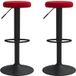 Prolenta Maison Exclusive - Lot de 2 tabourets de bar en velours bordeaux