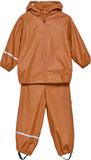 CELAVI Basic regenpak voor kinderen Gerecycled Amber Bruin maat 80 (1 Year)