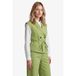 FLURESK gilet met ceintuur - groen